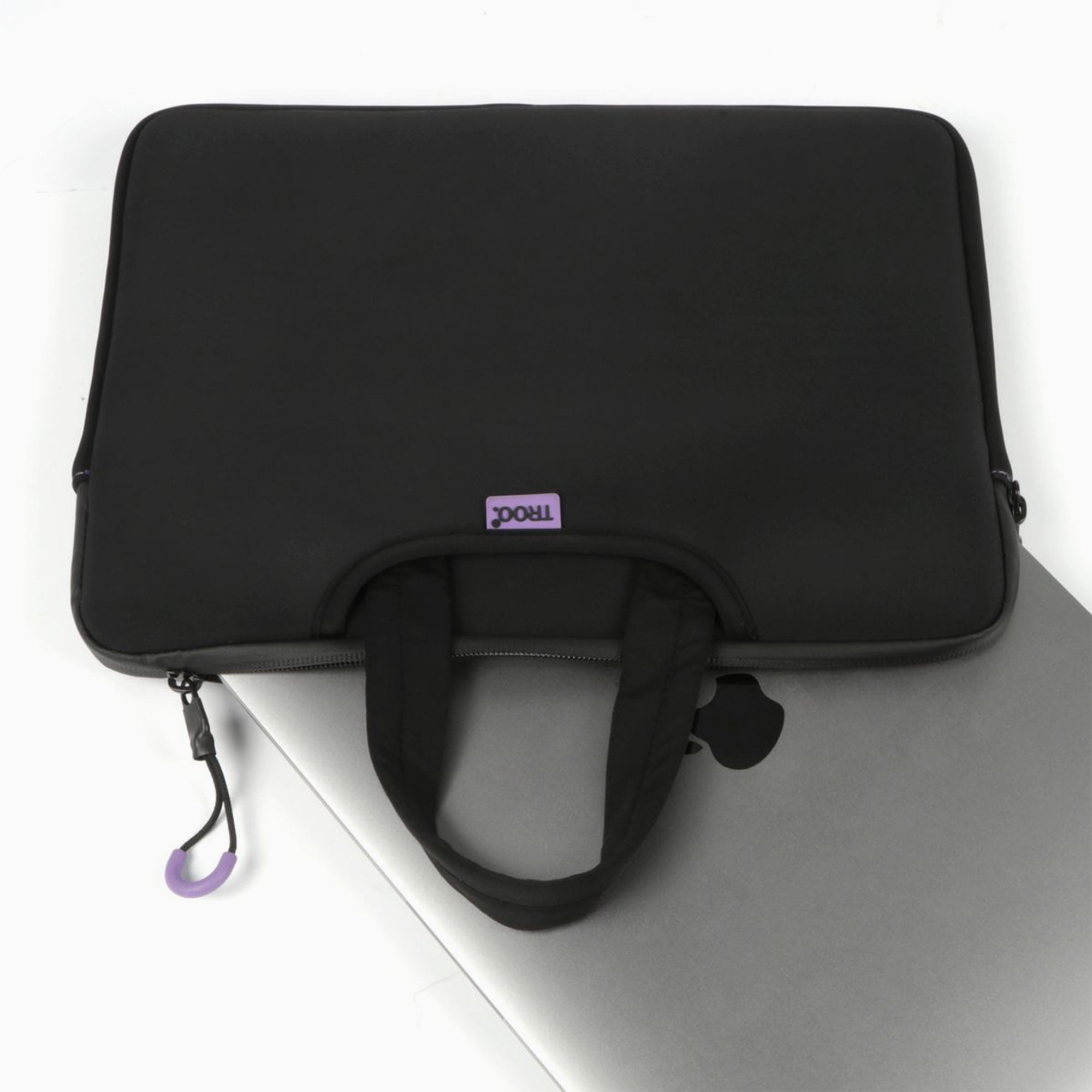 TROO 14.2" Waterproof Neoprene Laptop Sleeve With Handles - Black