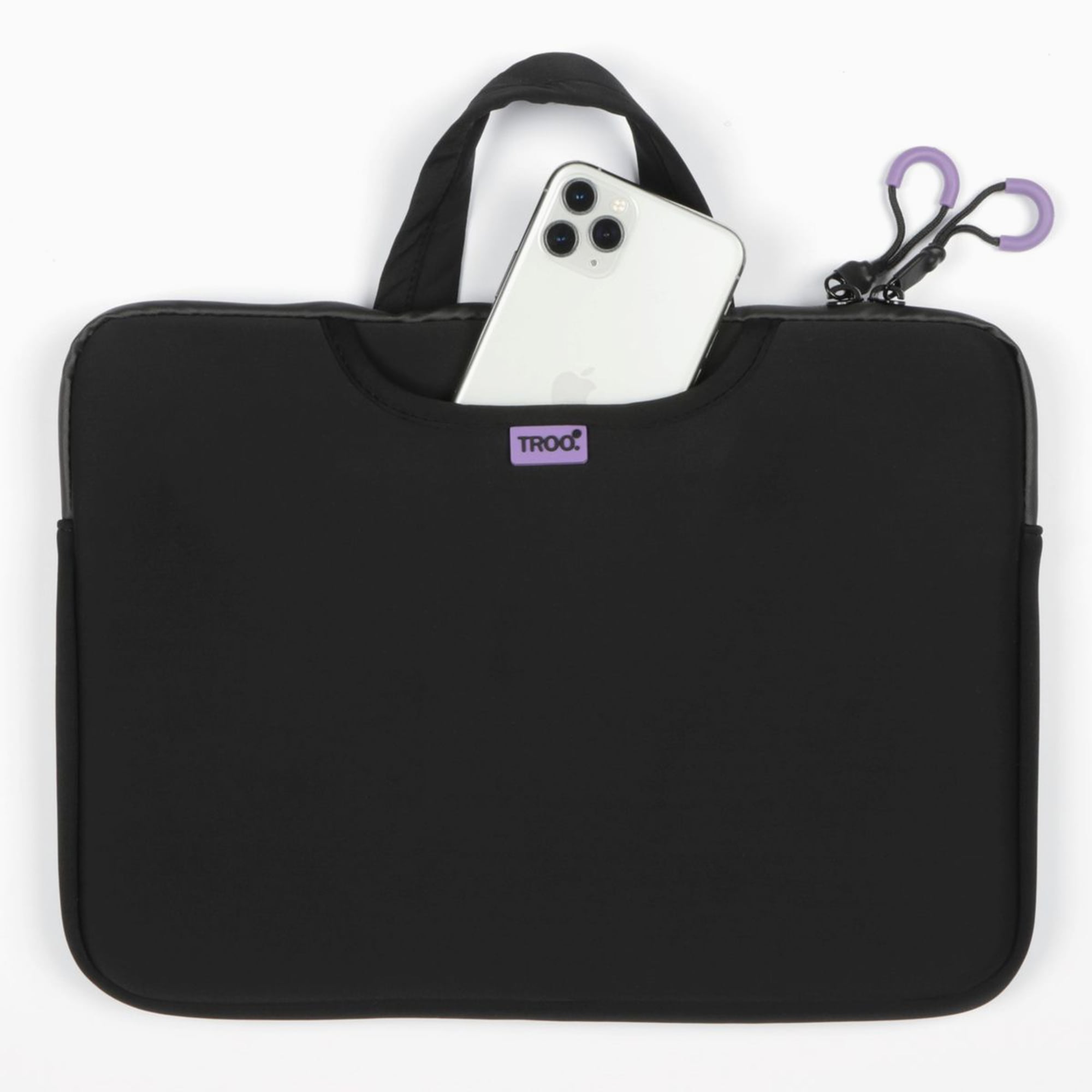 TROO 14.2" Waterproof Neoprene Laptop Sleeve With Handles - Black