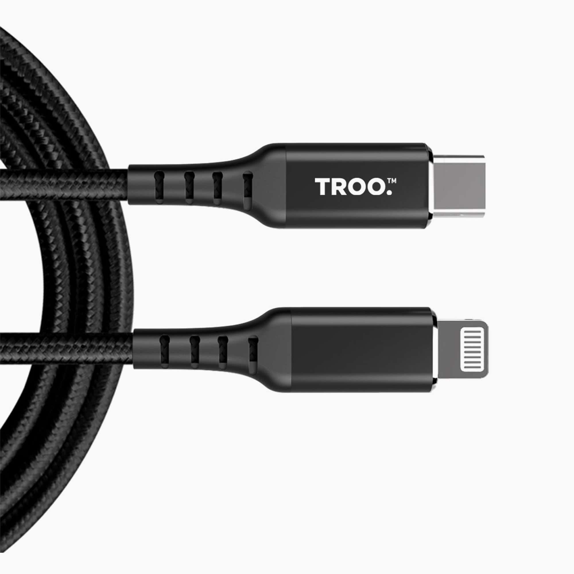 TROO Certified Apple MFI PD 30W Type-C To Lightning Braided Cable