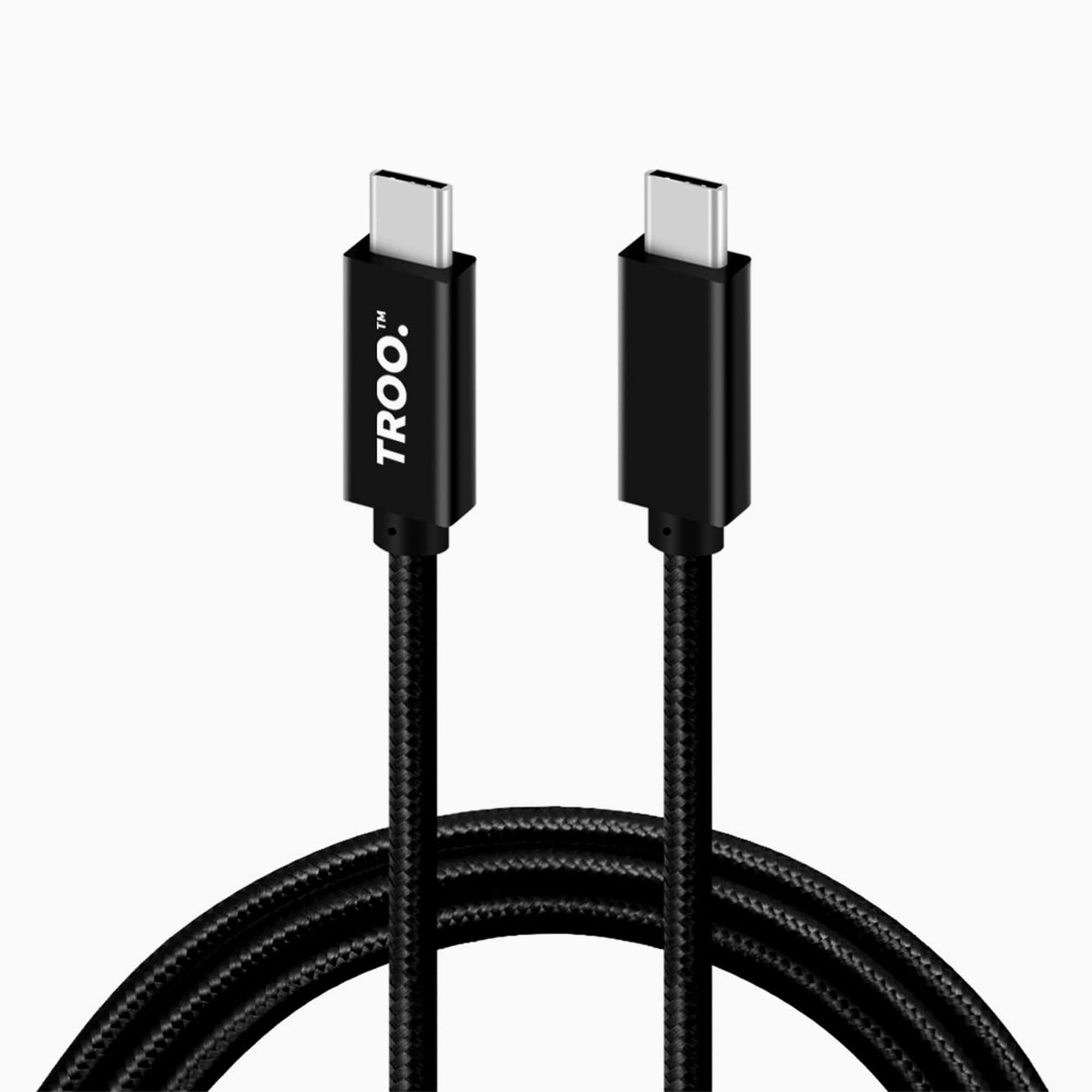 TROO Certified Fast Charge 100W 4K Video Type-C Braided Cable- iPhone 15