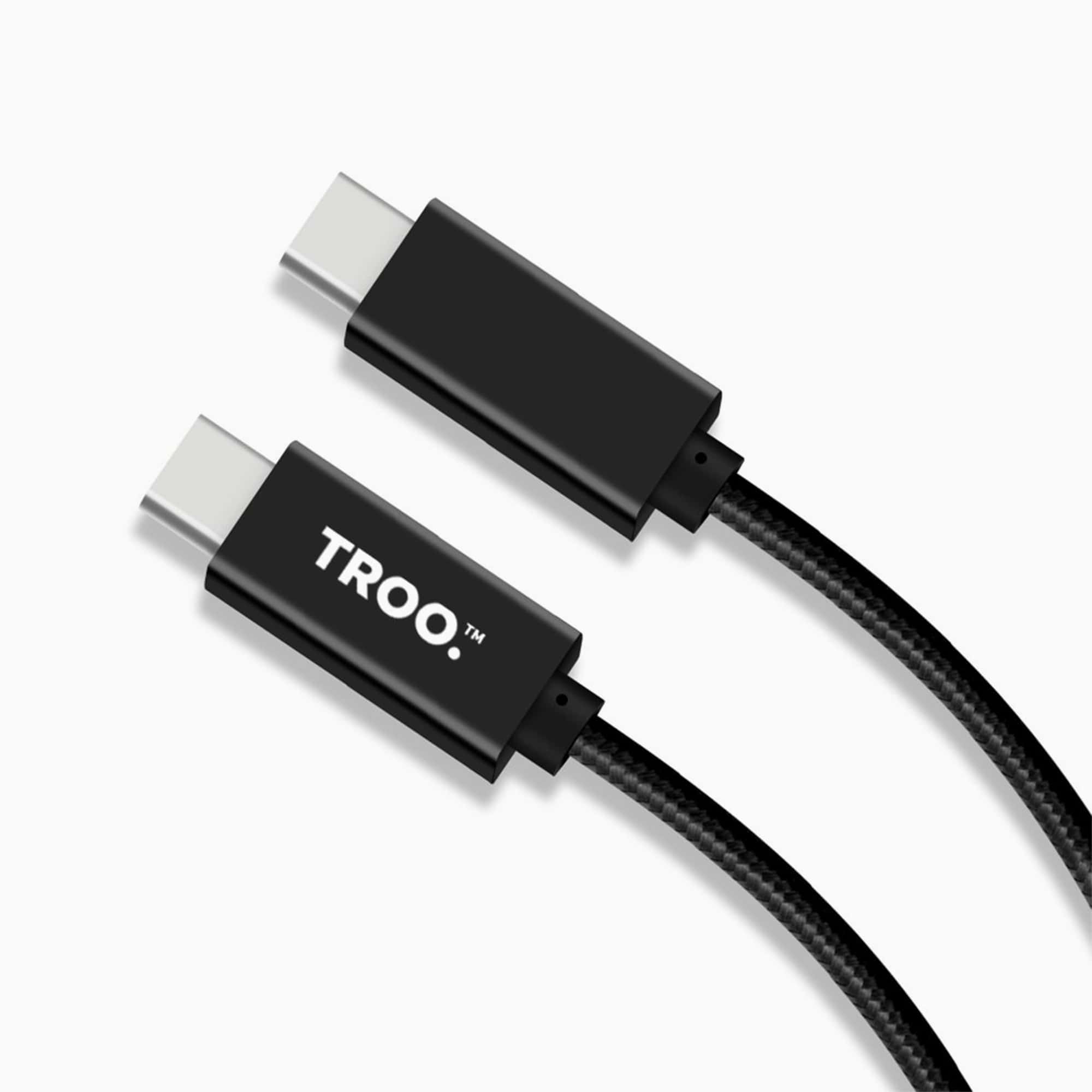 TROO Certified Fast Charge 100W 4K Video Type-C Braided Cable- iPhone 15
