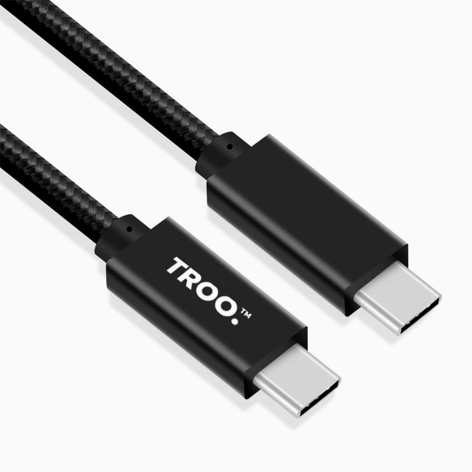 TROO Certified Fast Charge 100W 4K Video Type-C Braided Cable- iPhone 15