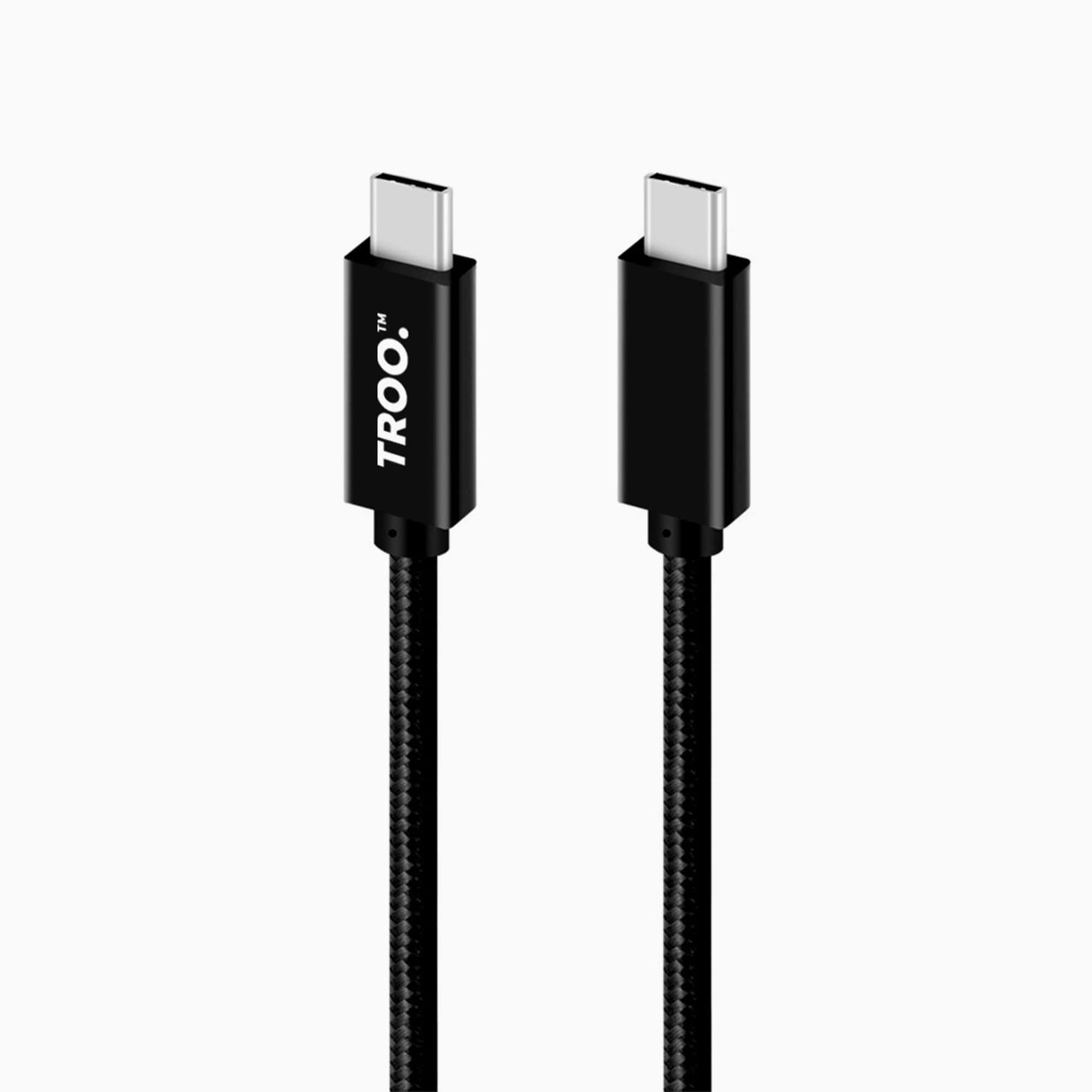 TROO Certified Fast Charge 100W 4K Video Type-C Braided Cable- iPhone 15