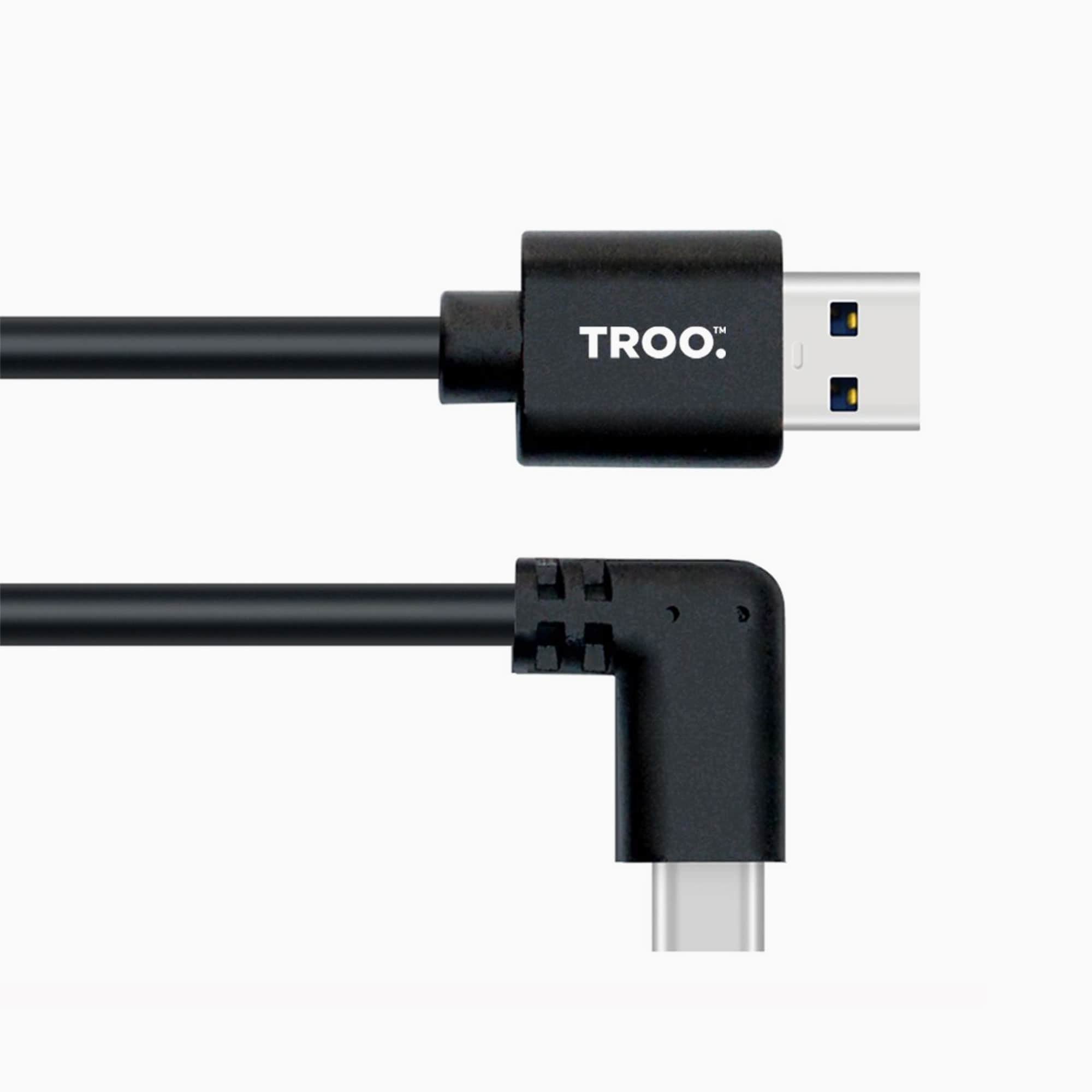 TROO Certified USB to Type-C Fast Charge Right Angle Cable