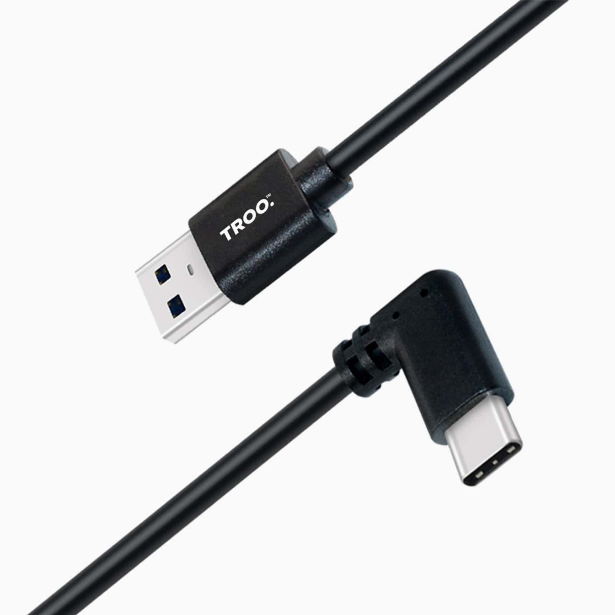 TROO Certified USB to Type-C Fast Charge Right Angle Cable