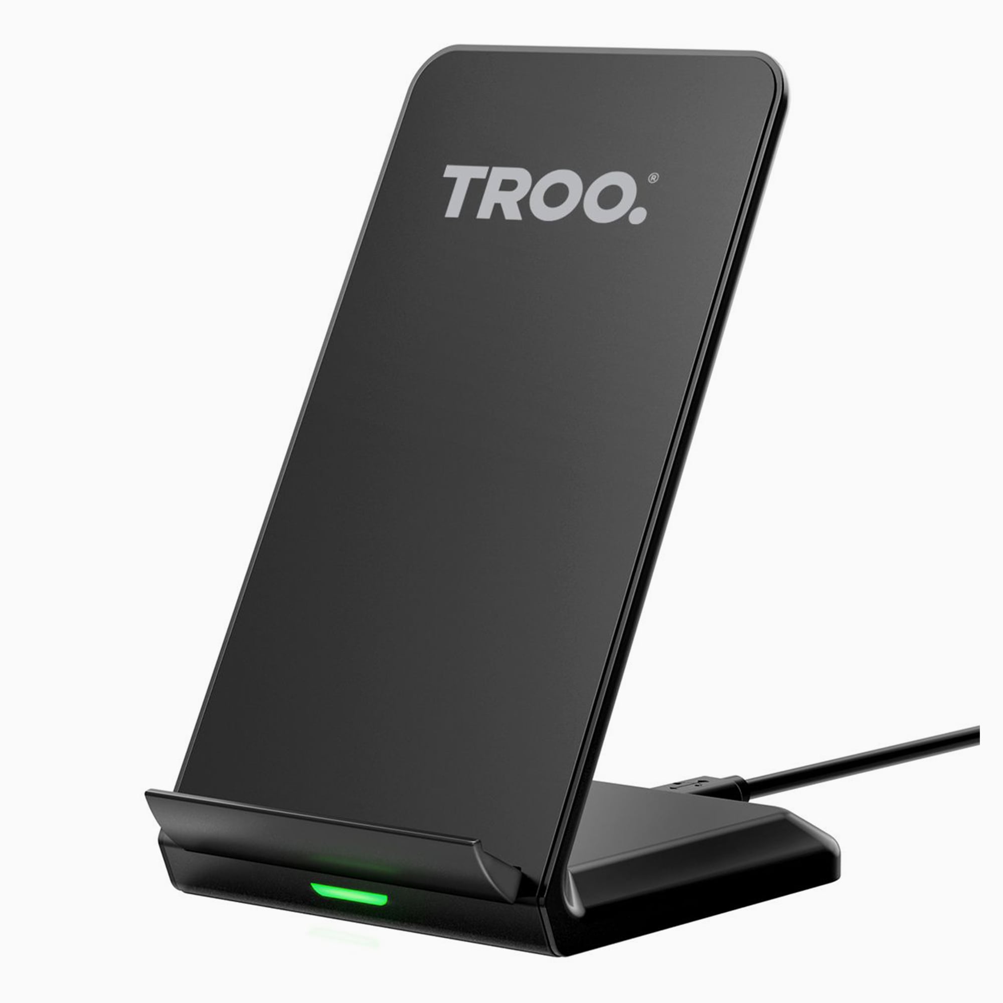 TROO Certified 15W Qi-Enabled Type-C Fast Wireless Desktop Charger Stand