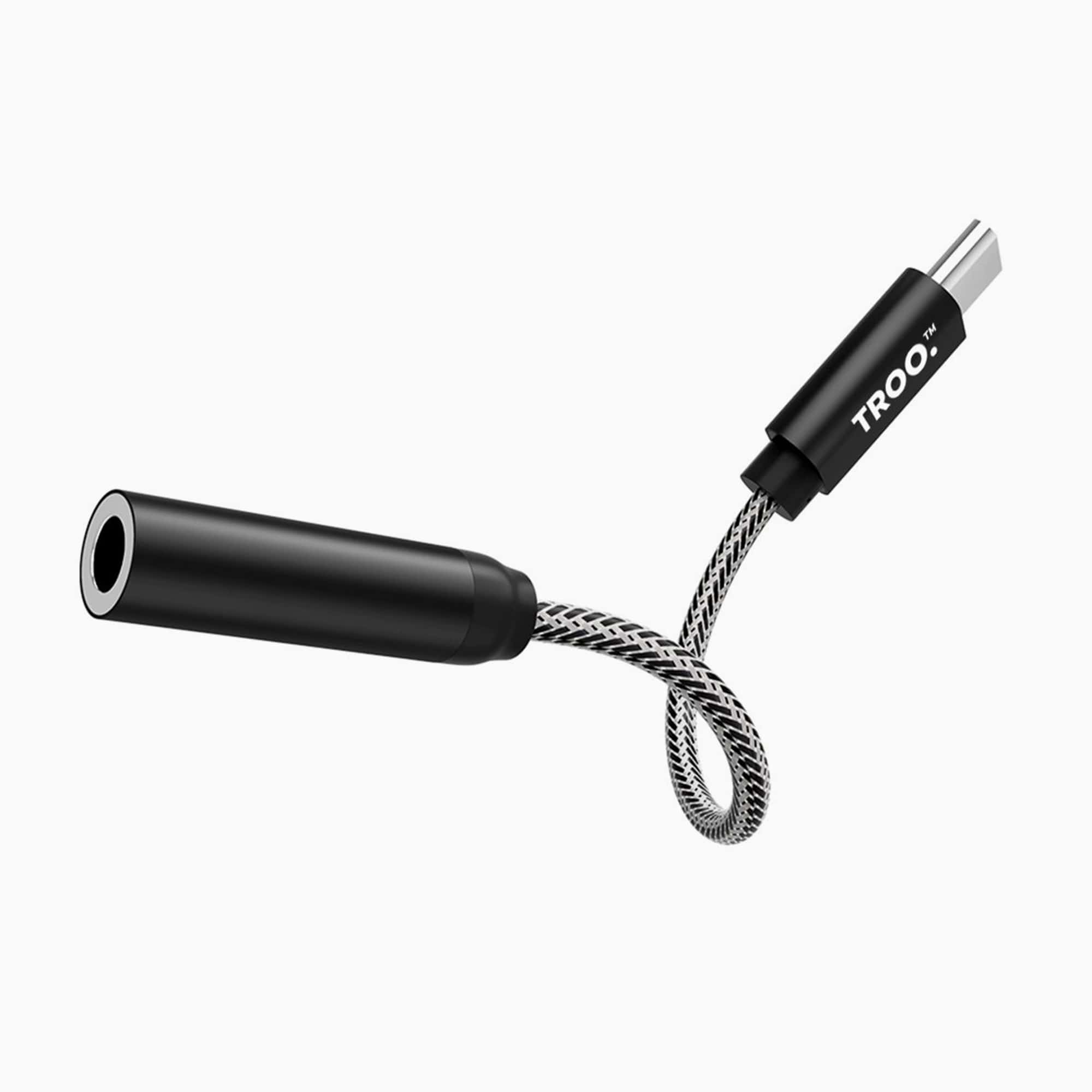 TROO Certified Type-C 3.5MM Braided Audio Jack Adapter