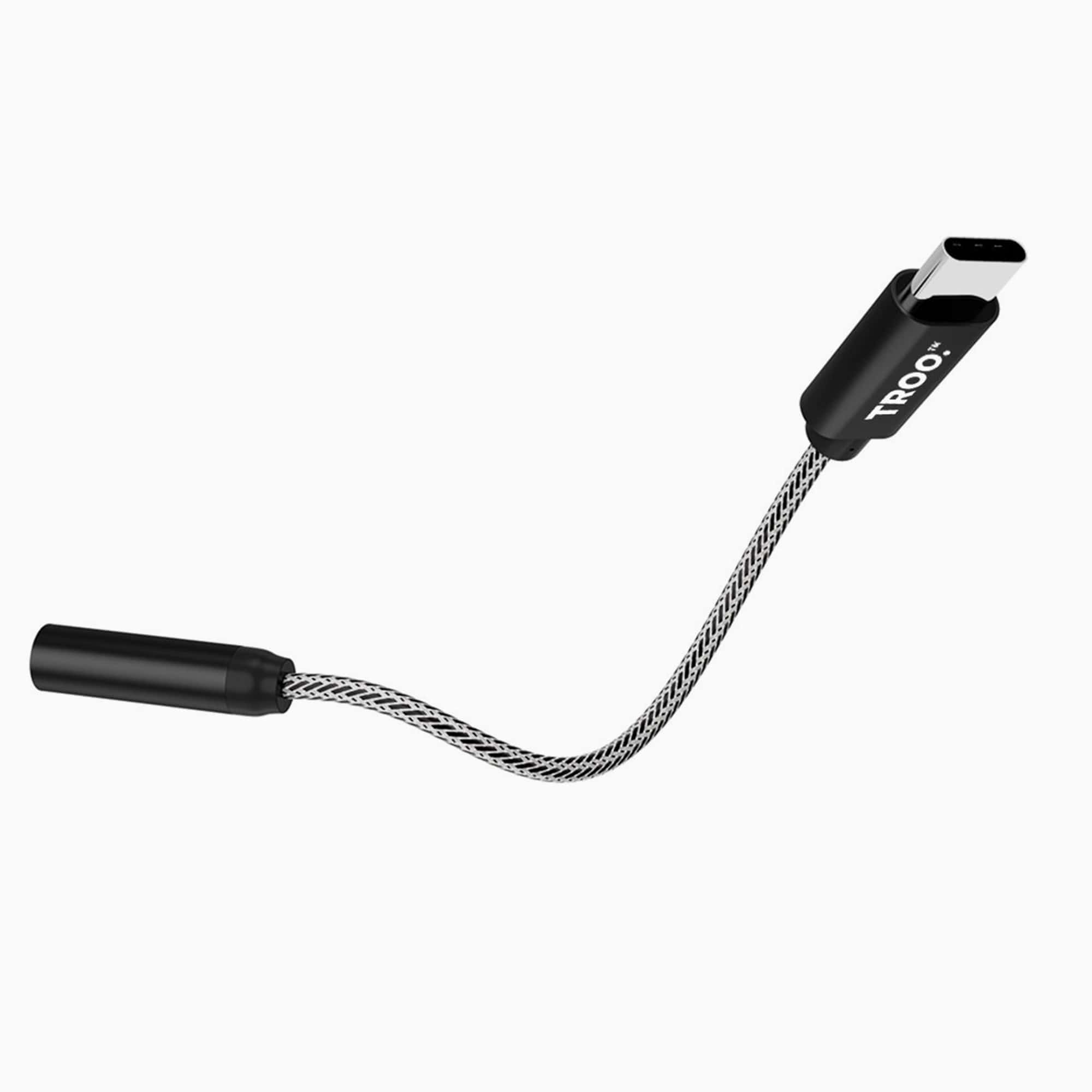 TROO Certified Type-C 3.5MM Braided Audio Jack Adapter